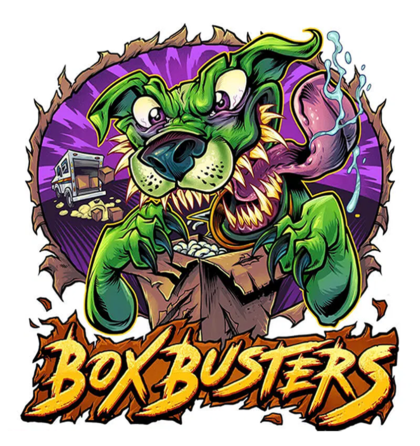 BOX BUSTERS Back logo before