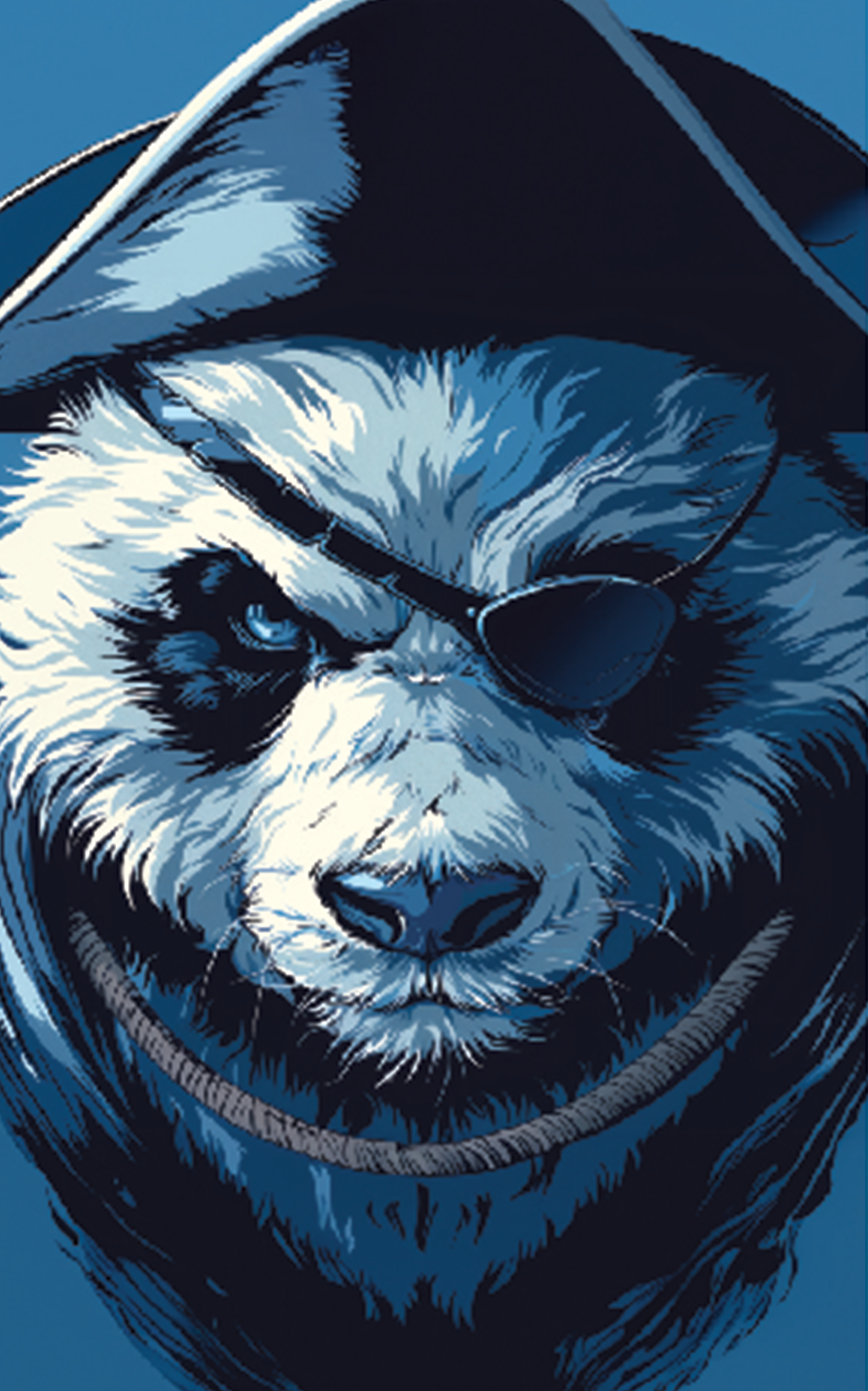 Pirate Panda Vector Before